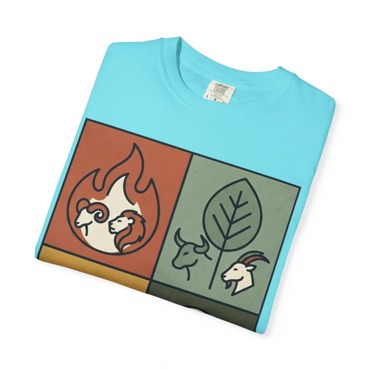 "Four Elements- Fire, Earth, Air, Water" Unisex Garment-Dyed Tee