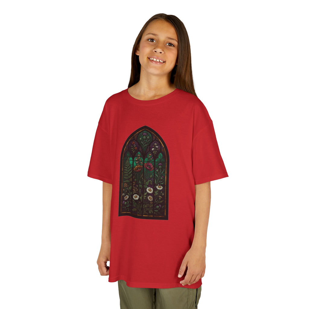 "Stained Glass Floral" Kids Tee