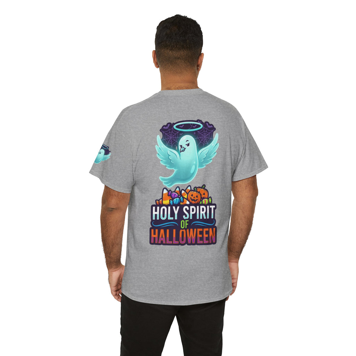 Color: Sport Grey | Holy Spirit of Halloween Premium Graphic Tee
