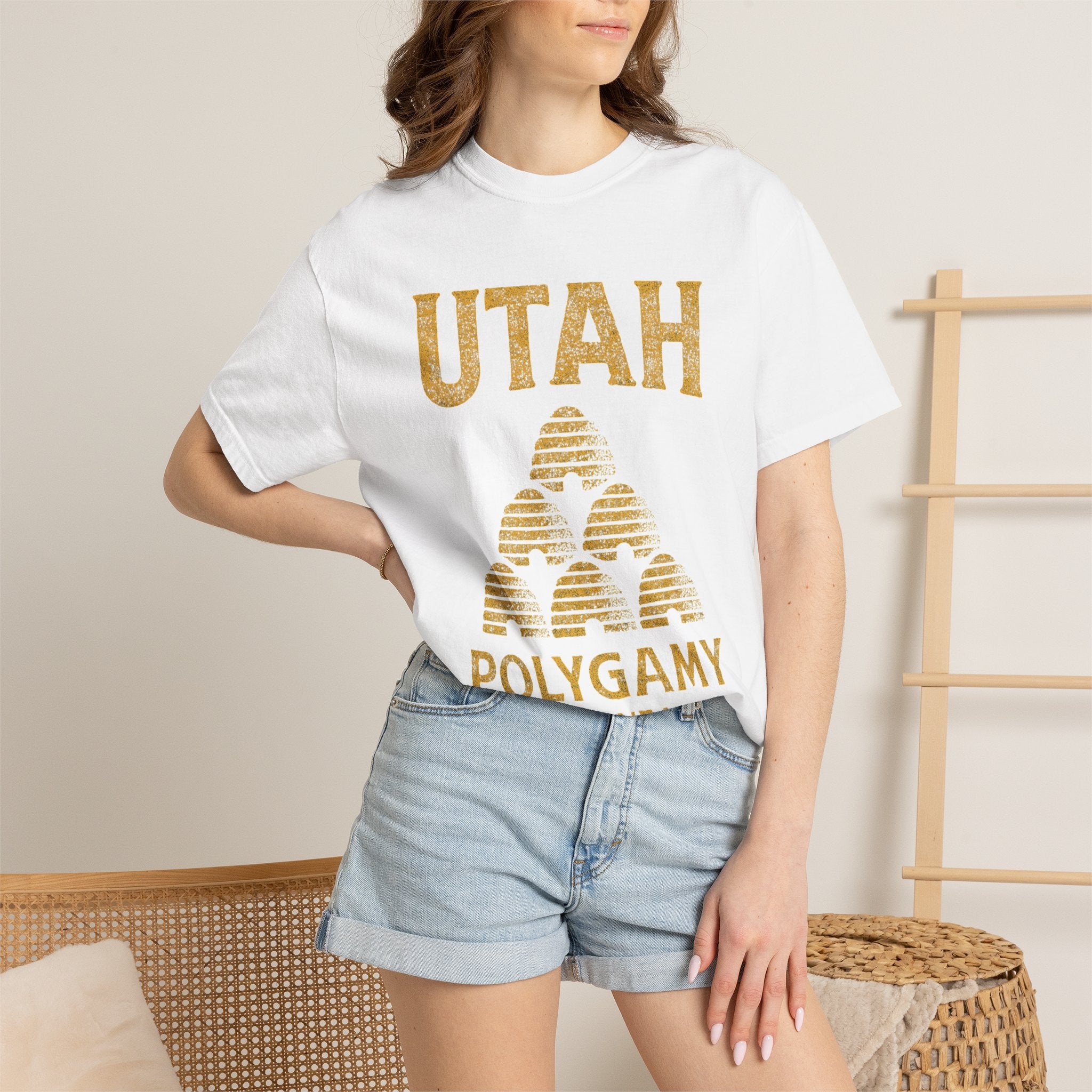 "Utah Polygamy - When One Isn't Enough" Unisex Garment-Dyed T-shirt