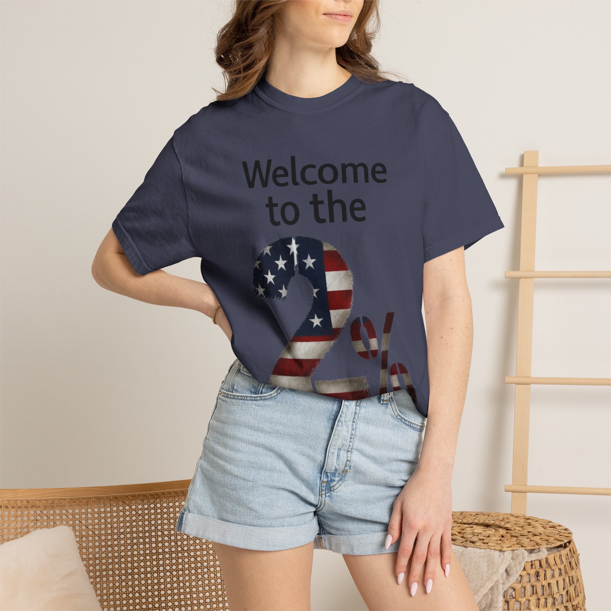 "Two Percent" Unisex Garment-Dyed T-shirt