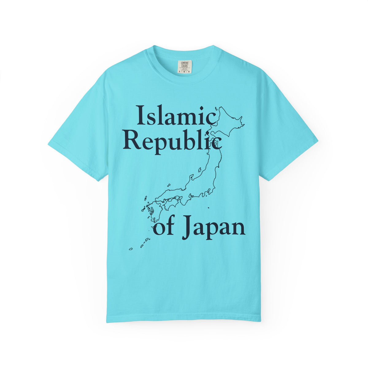 Color: Lagoon Blue | Islamic Republic of Japan Unisex Garment-Dyed Tee