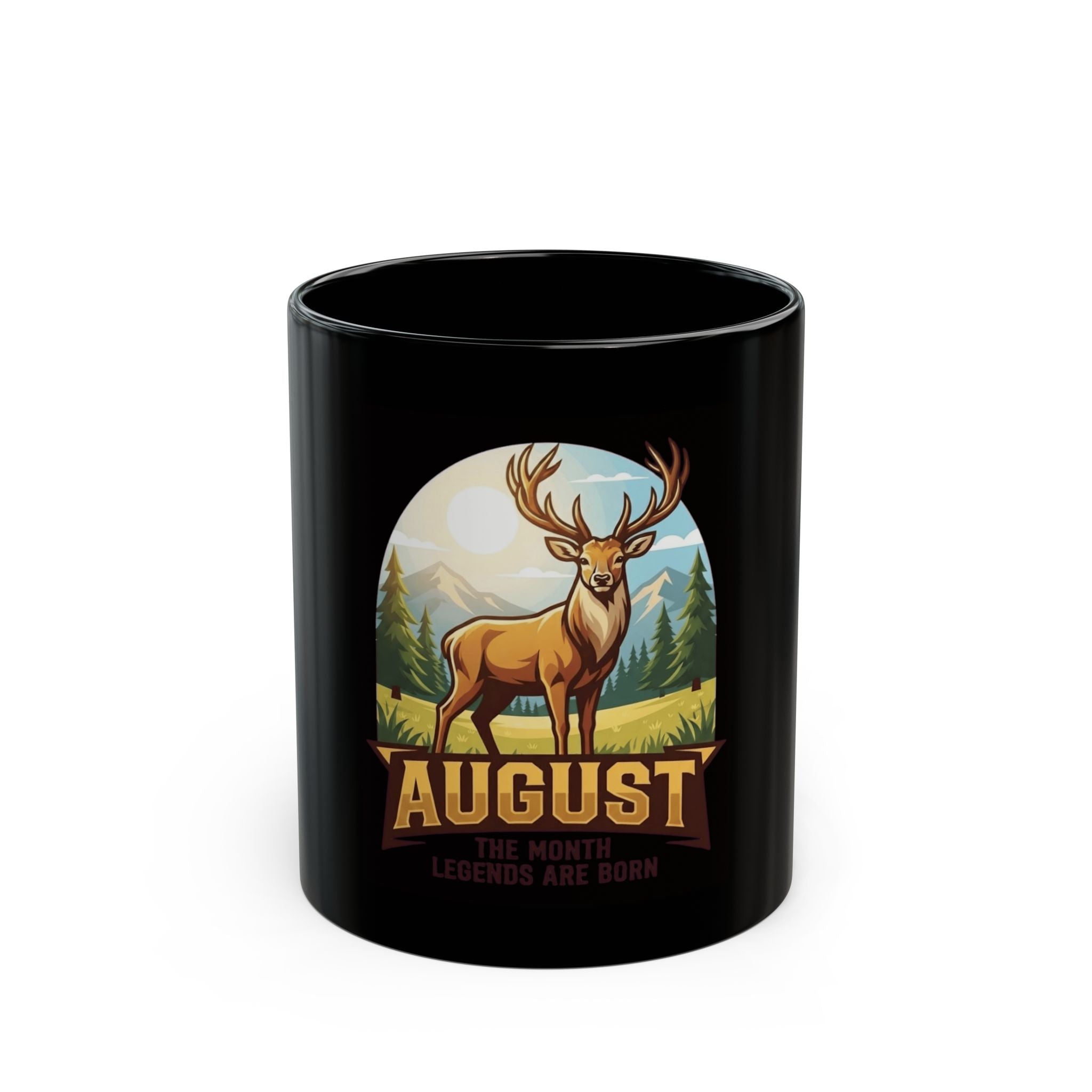 "August Legend" Black Ceramic Mug