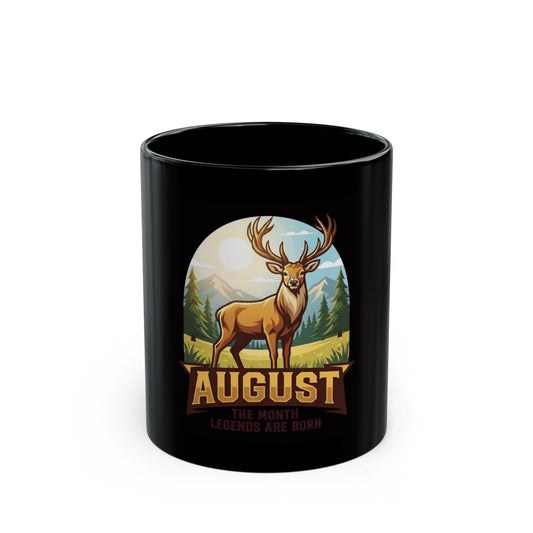 "August Legend" Black Ceramic Mug