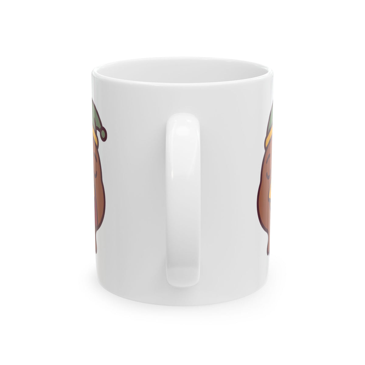 "The Turkey Made Me Do It" White Ceramic Mug — Graphic