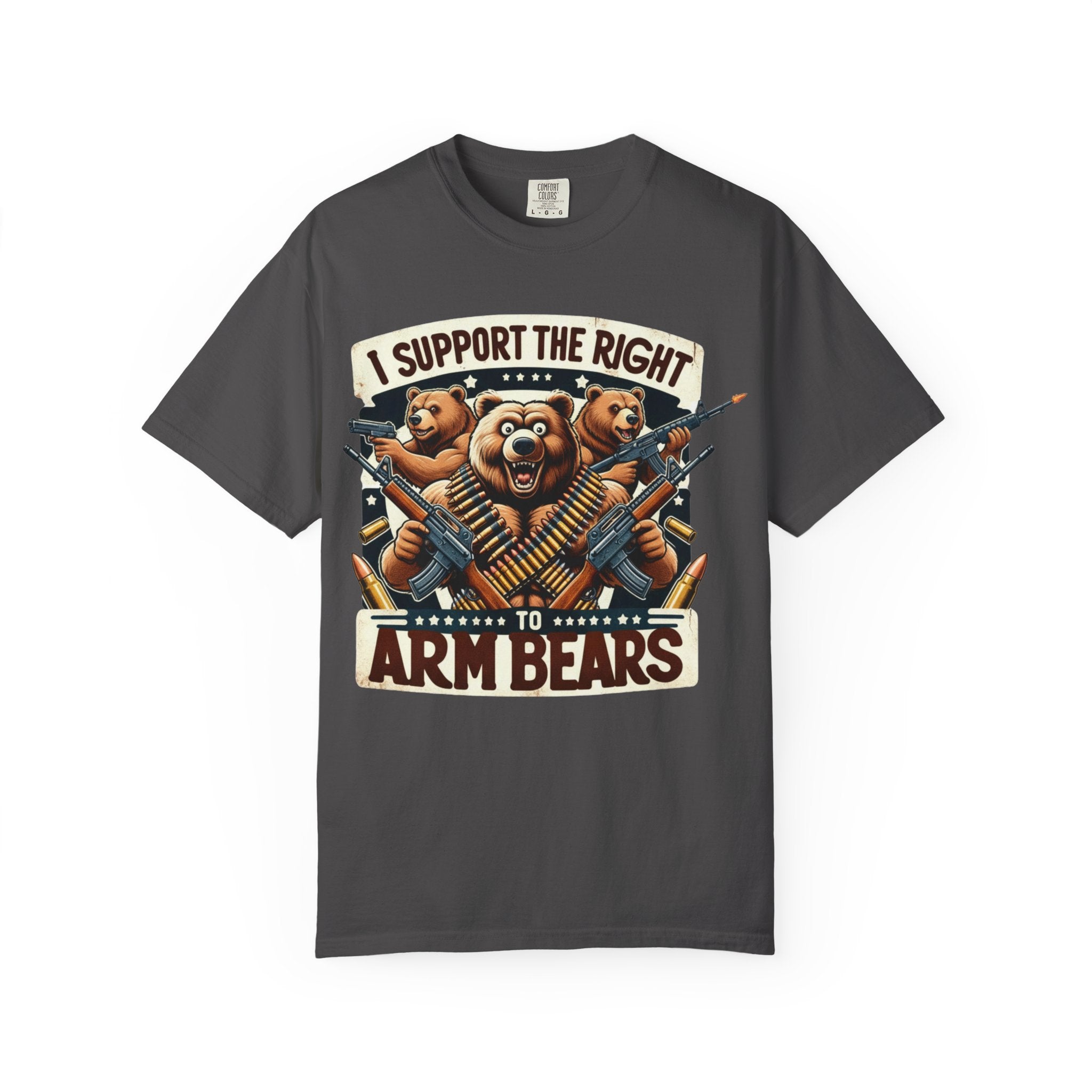 "The Right to Arm Bears (Tactical Trio)" Unisex Garment-Dyed T-shirt