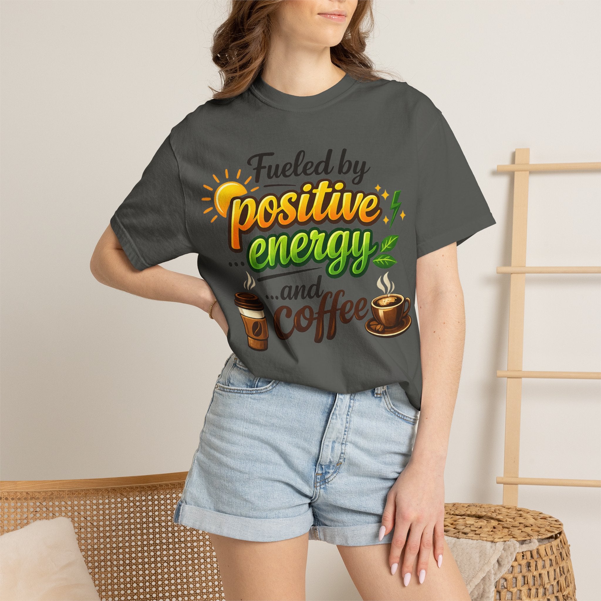 "The High-Voltage Morning Routine" Unisex Garment-Dyed T-shirt