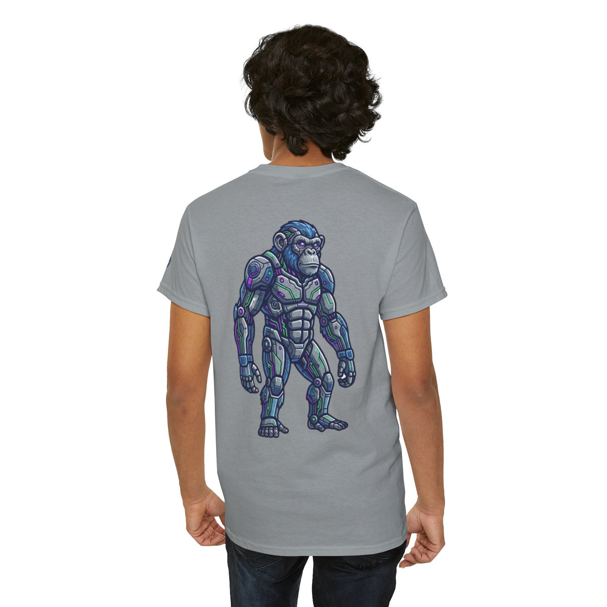 Color: Gravel | Cyber Chimp Premium Graphic Tee
