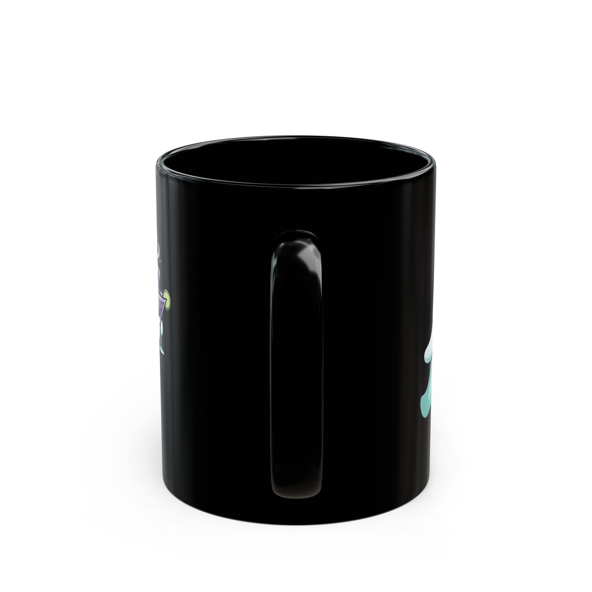 "I'm Here For The Boos" Black Ceramic Mug — Graphic