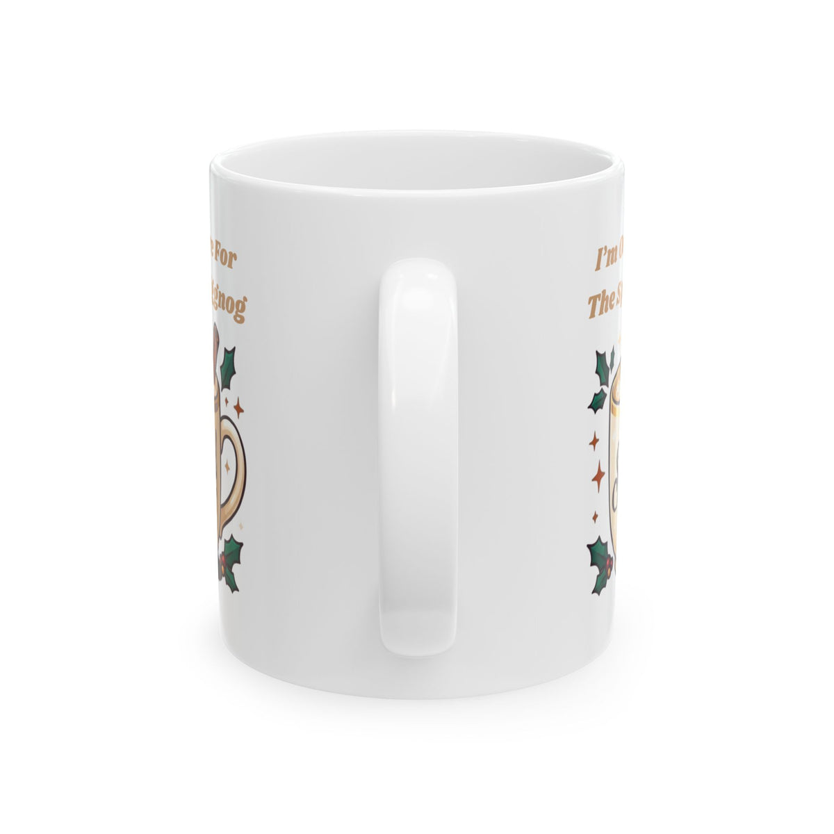 "Spiked Eggnog" White Ceramic Mug