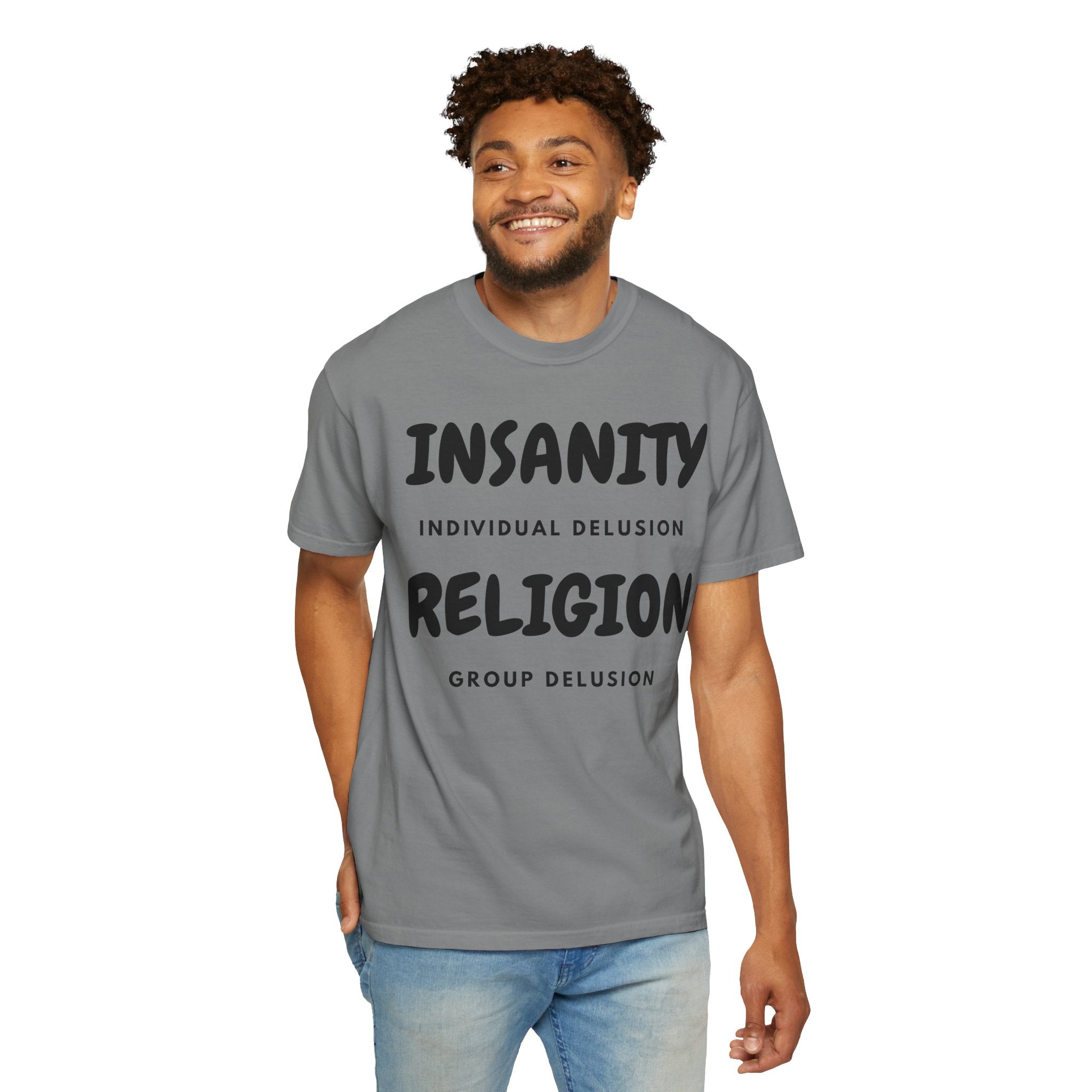 "Insanity Religion" Unisex Garment-Dyed Tee