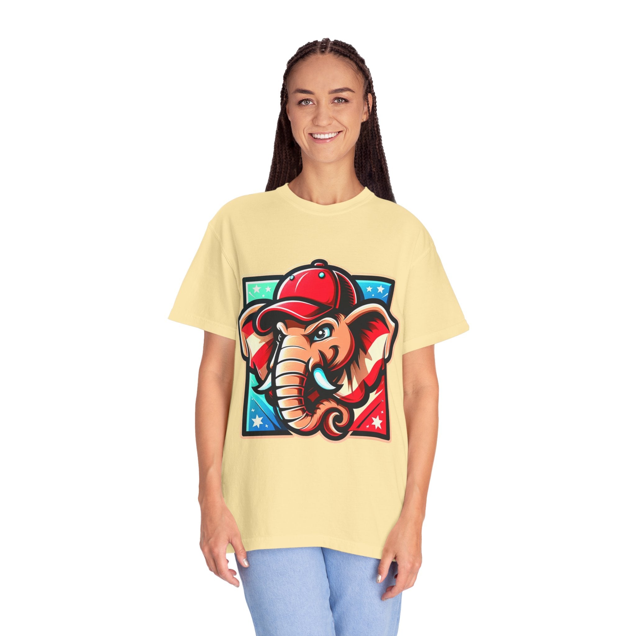 "The Patriot Elephant" Unisex Garment-Dyed T-shirt