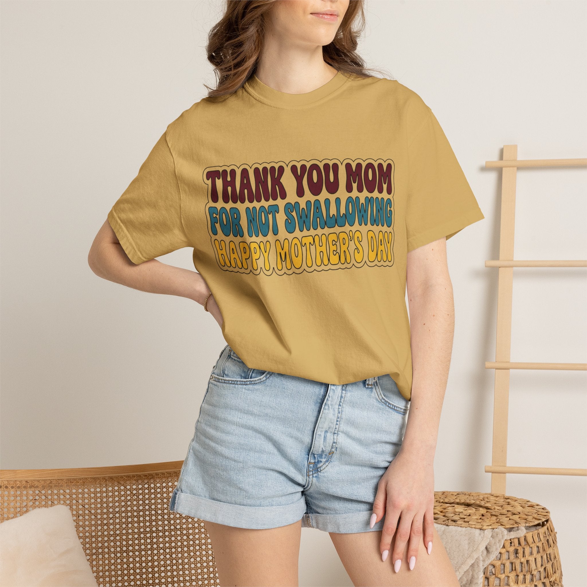 "Thank You For Not Swallowing" Unisex Garment-Dyed Tee