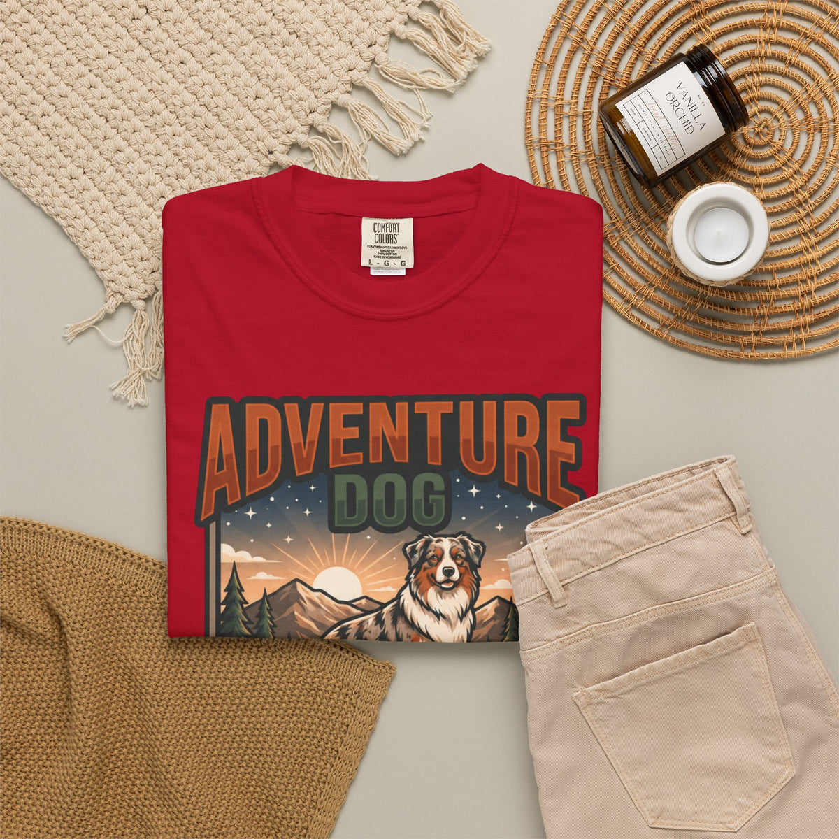 "Adventure Dog" Unisex Garment-Dyed Tee