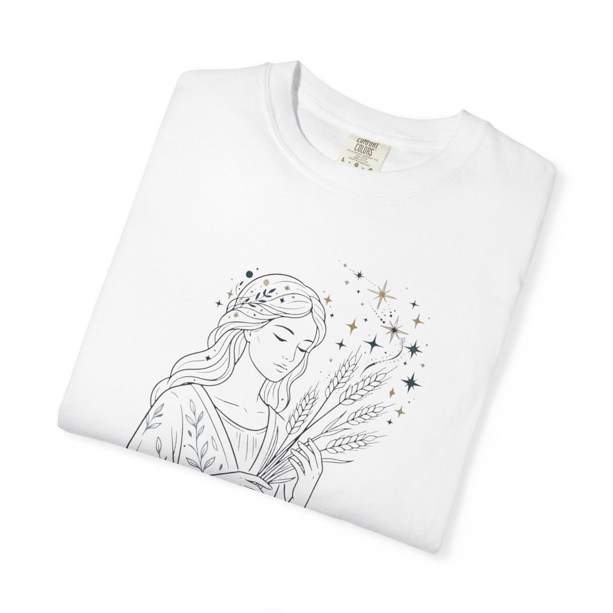 "Virgo The Wheat Maiden" Unisex Garment-Dyed Tee