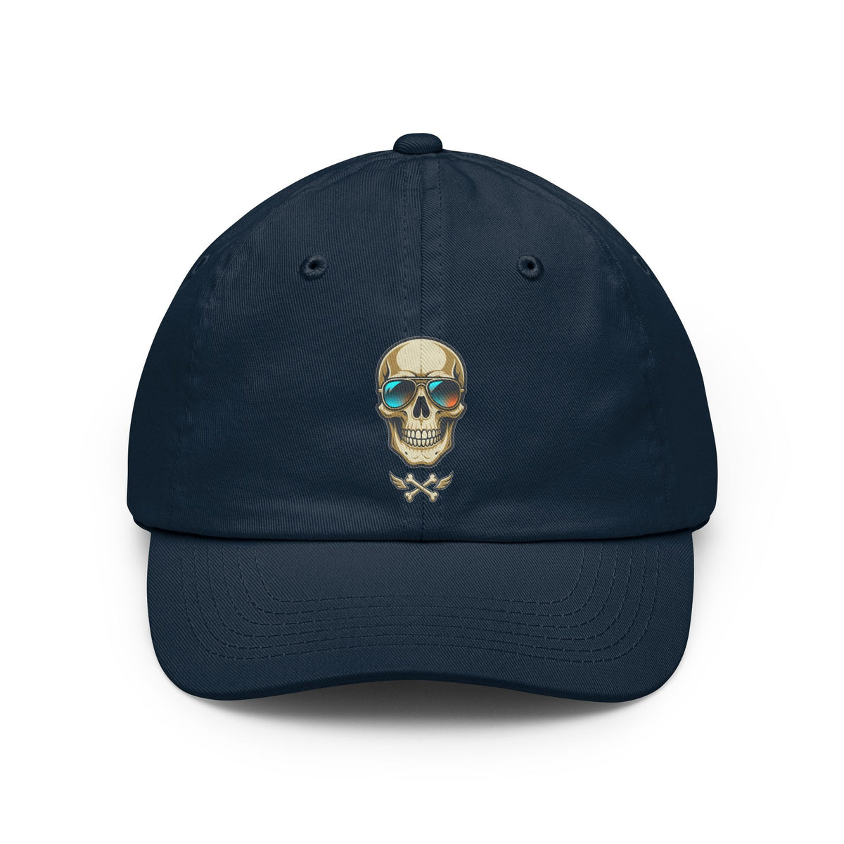Color: Navy | Bad to the Bone Marrow Dad Hat — -C