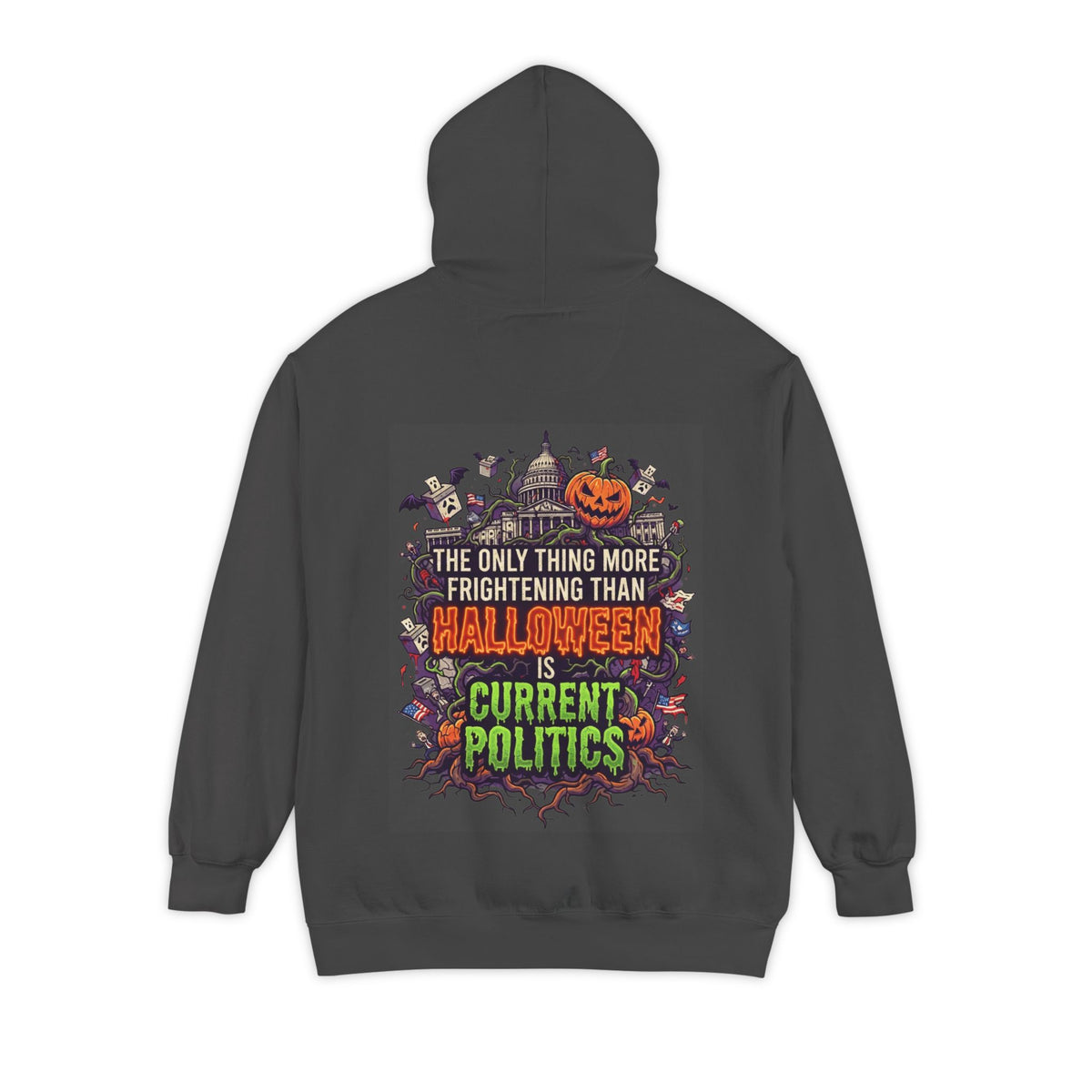 Color: Pepper | Current Politics Garment-Dyed Hoodie