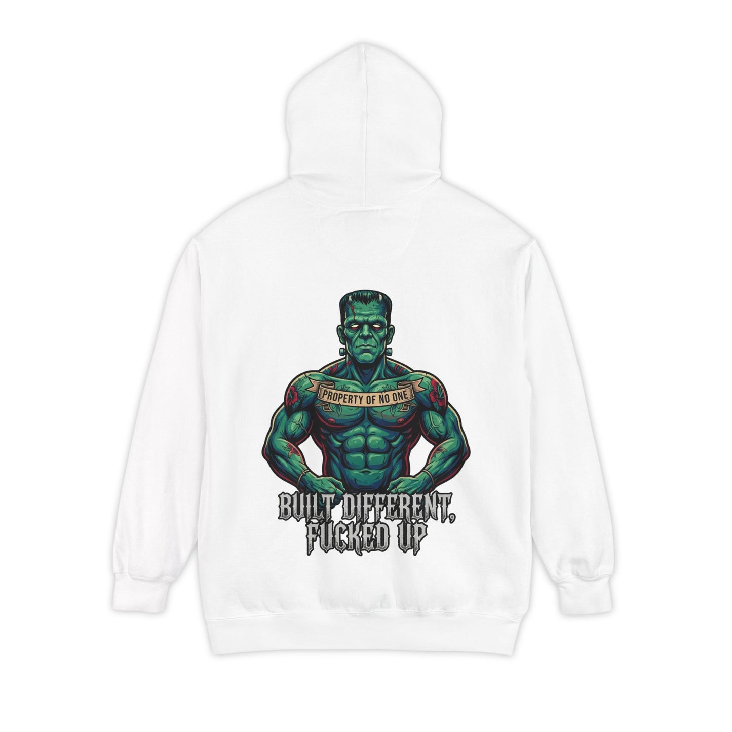 "Built Different" Garment-Dyed Hoodie