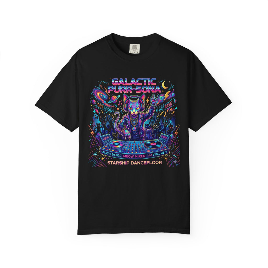 "Galactic Purr-Sona" Unisex Garment-Dyed Tee