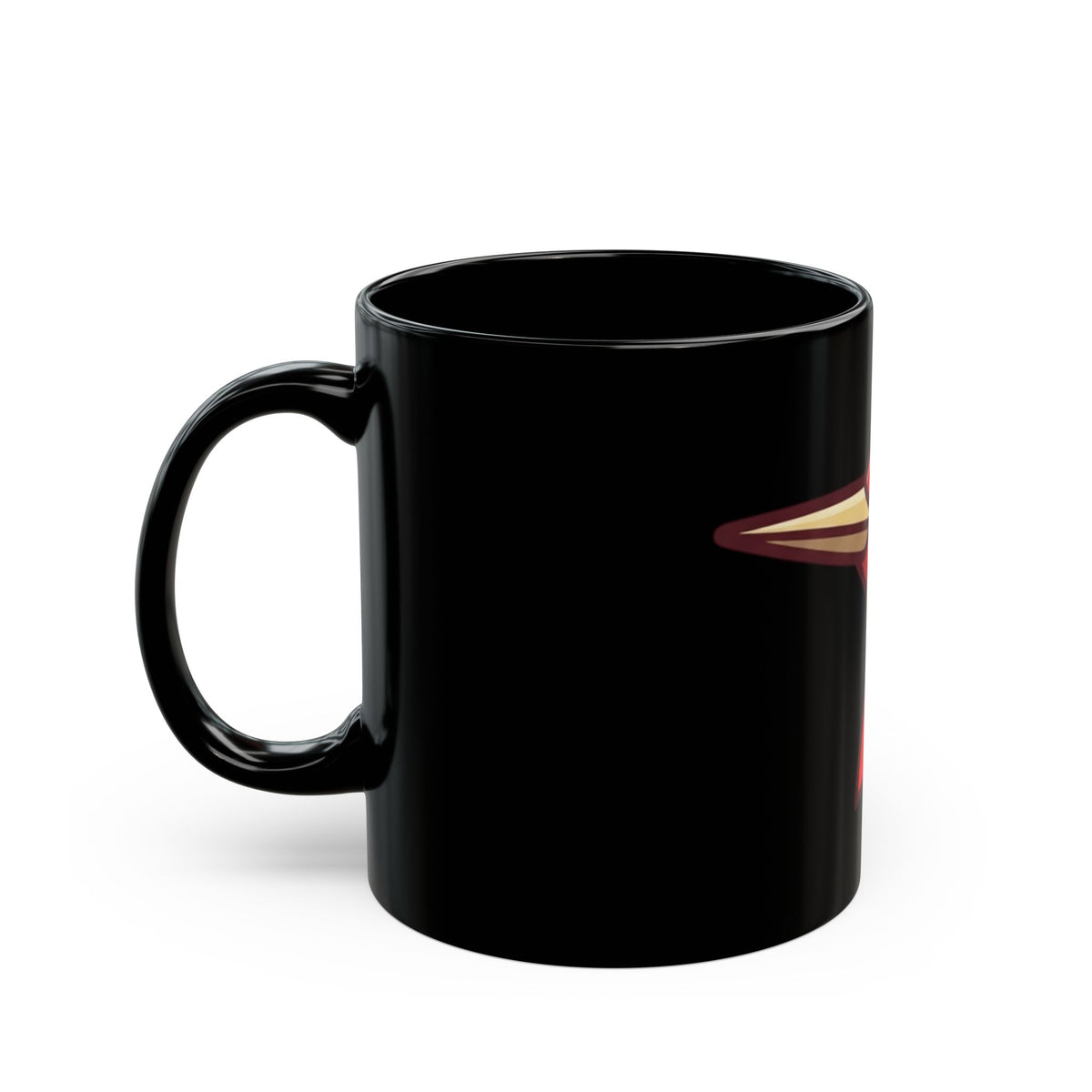"Look At That Big Red Pecker" Black Ceramic Mug — Graphic