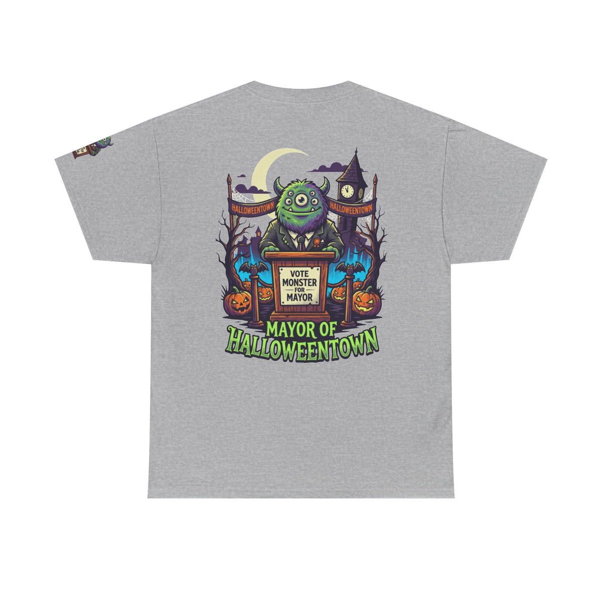 Color: Sport Grey | Vote Monster For Mayor Premium Graphic Tee