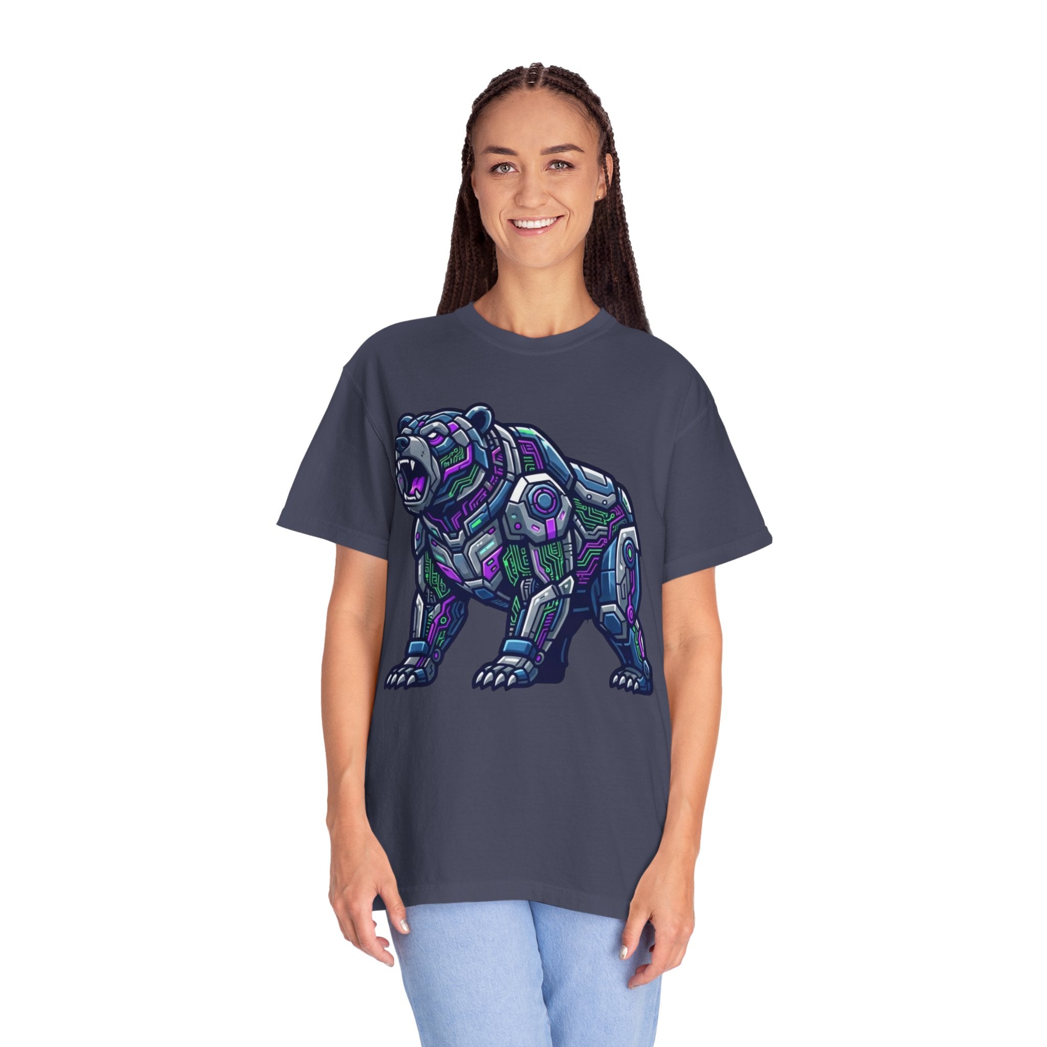 "Cyber Bear" Unisex Garment-Dyed Tee