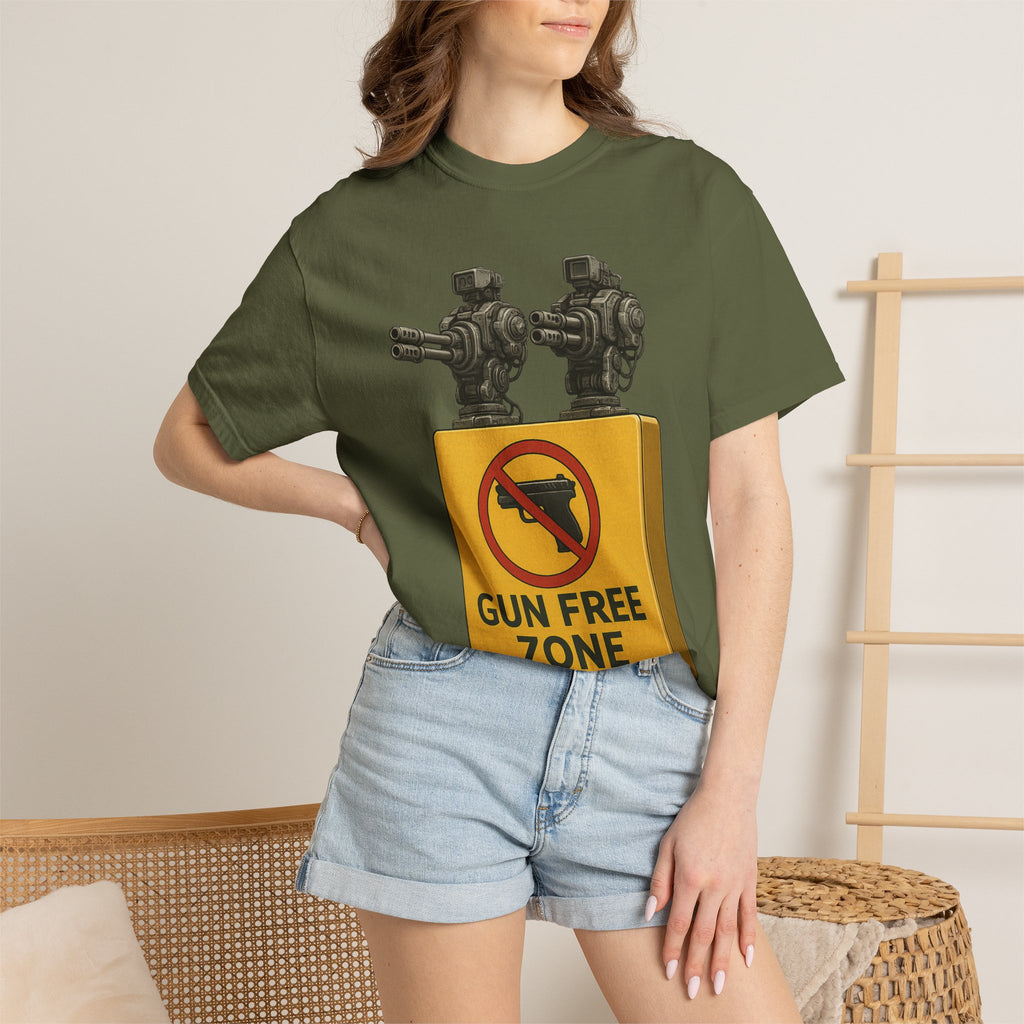 "Gun Free Zone: Unisex Garment-Dyed T-shirt