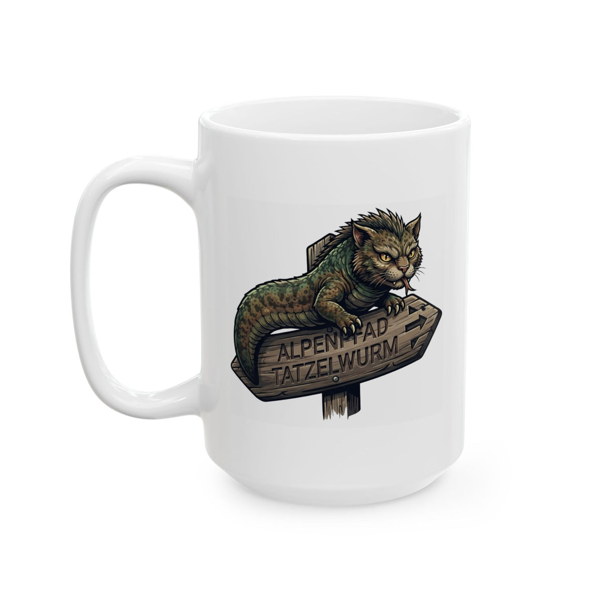 "Tatzelwurm (Alpine Europe)" White Ceramic Mug