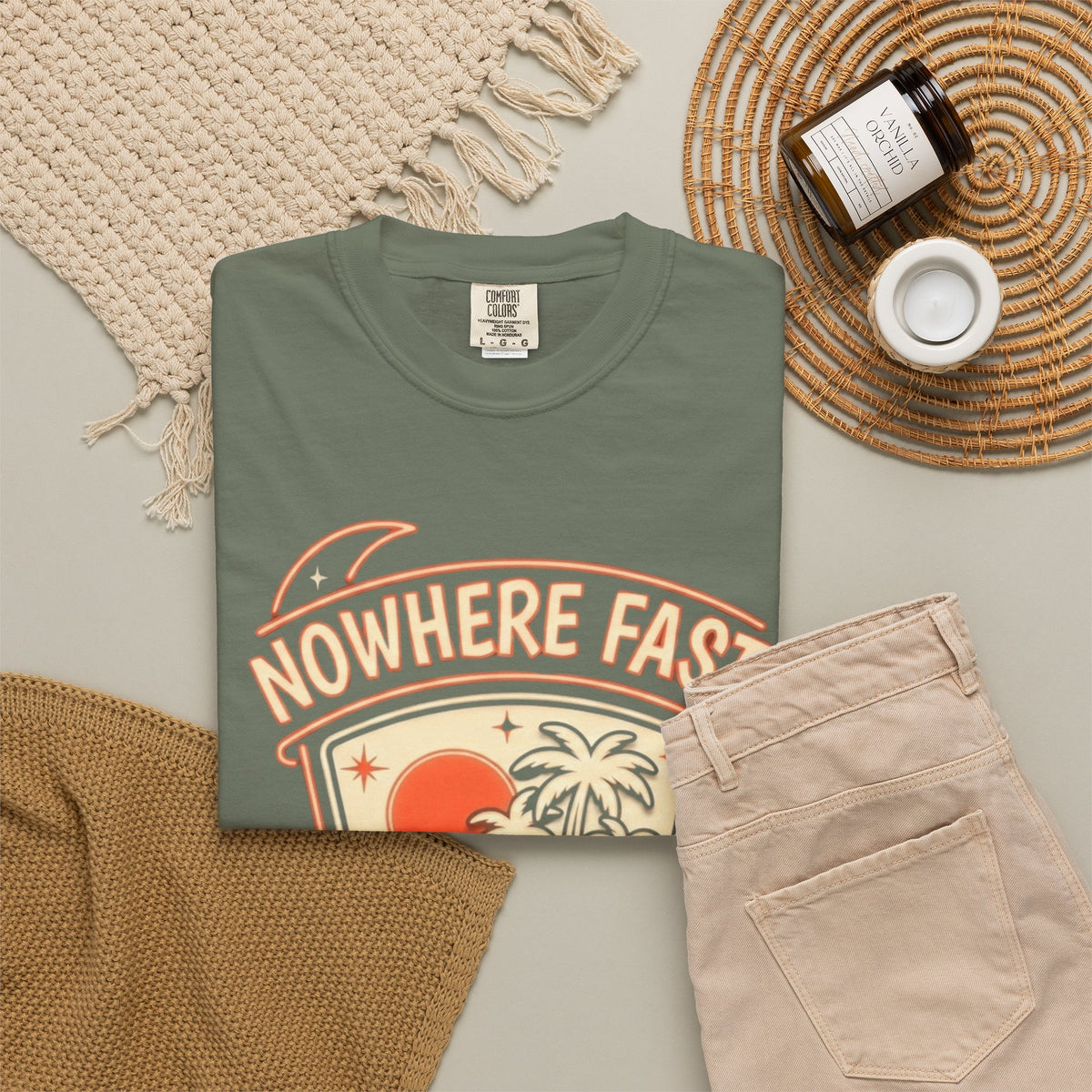 "Nowhere Fast" Unisex Garment-Dyed Tee