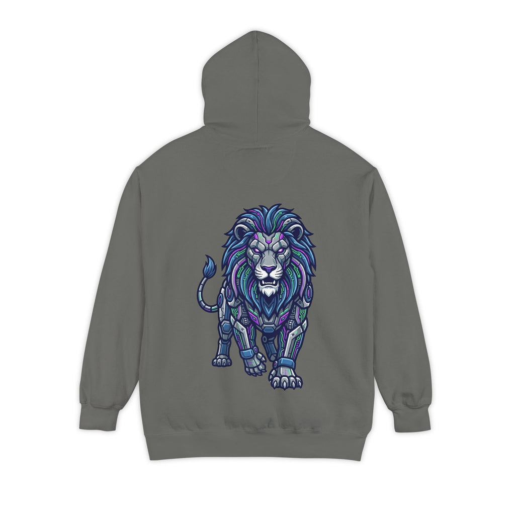 "Cyber Lion" Garment-Dyed Hoodie