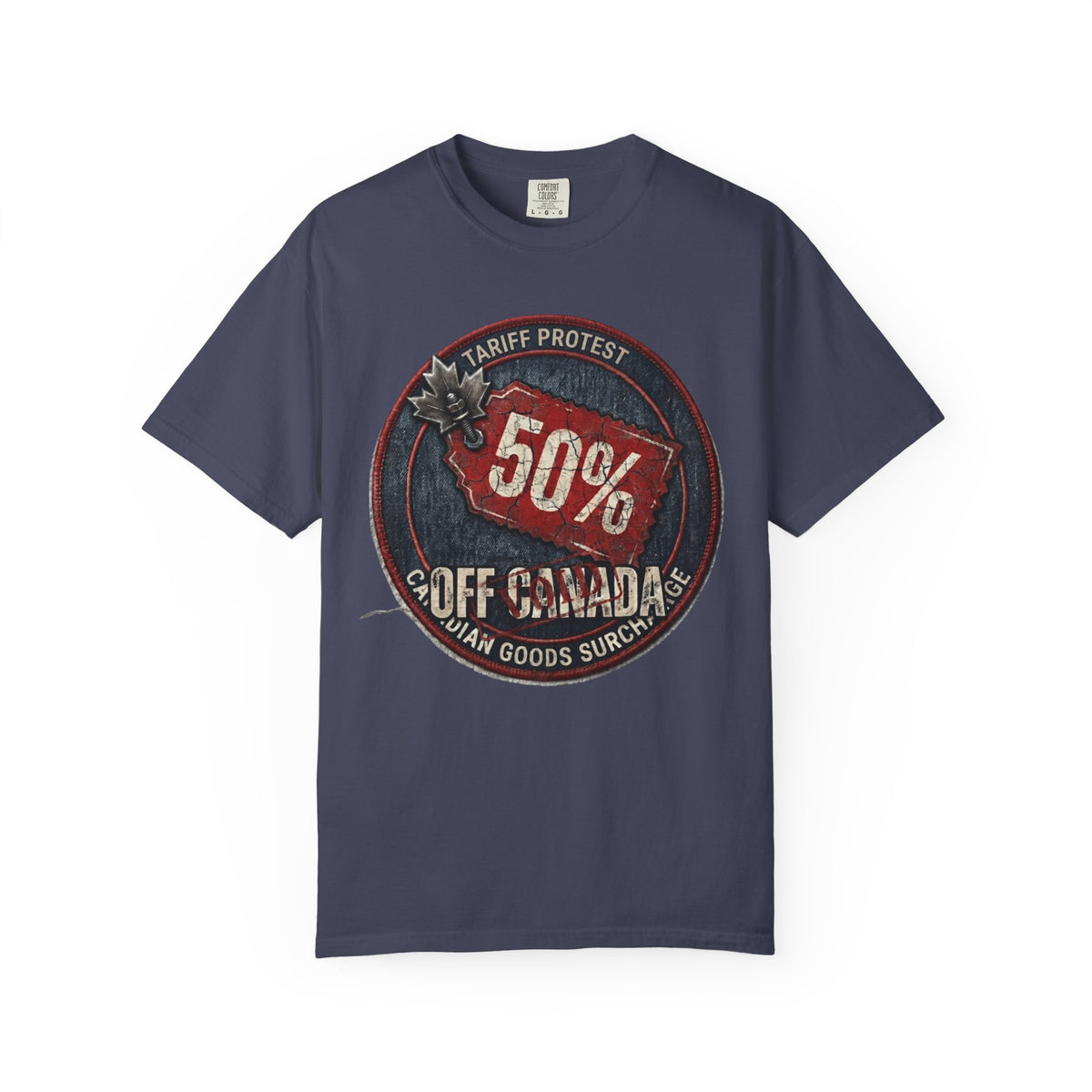Color: Denim | 50% Off Canada Unisex Garment-Dyed Tee
