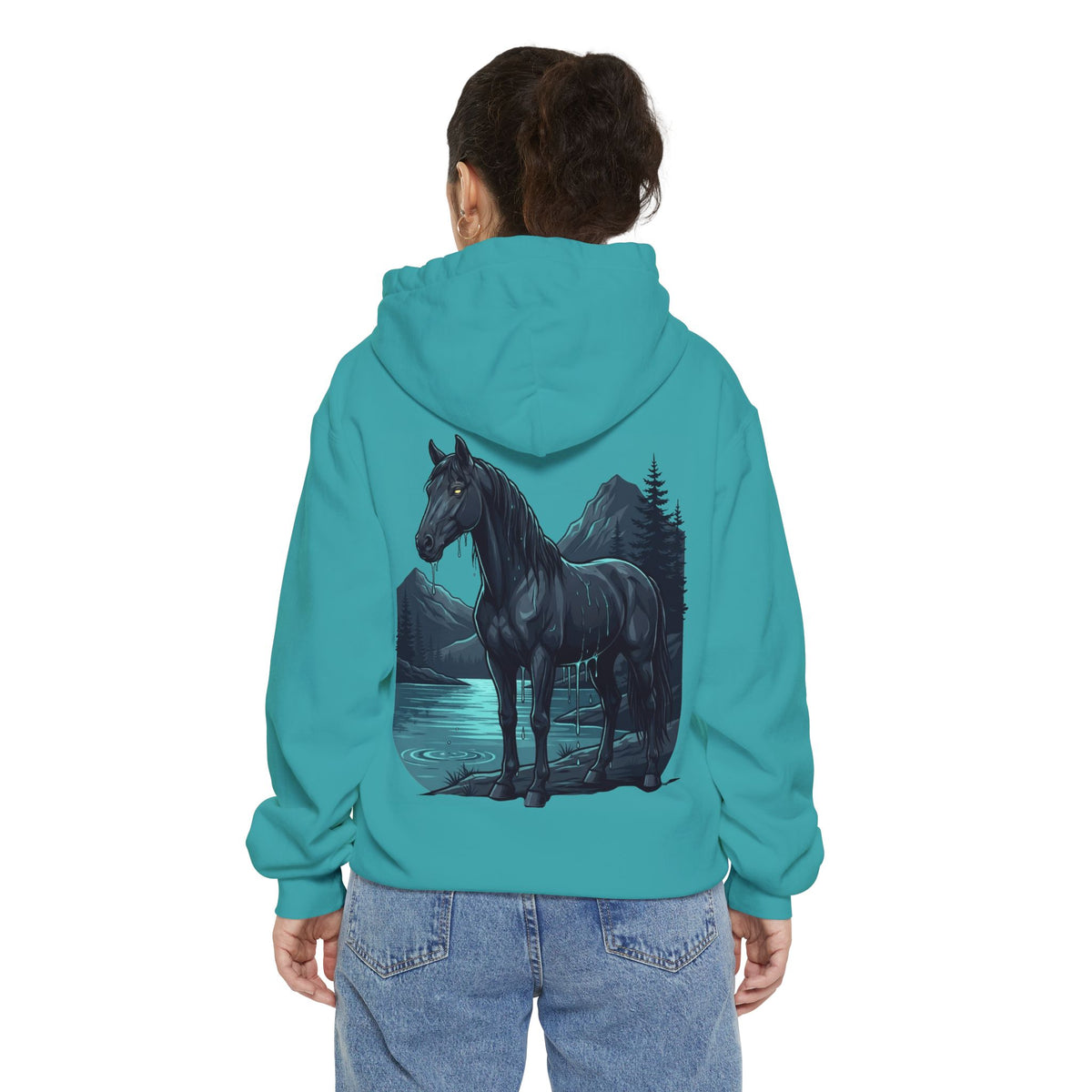 Color: Seafoam | Kelpie (Scottish Folklore) Garment-Dyed Hoodie