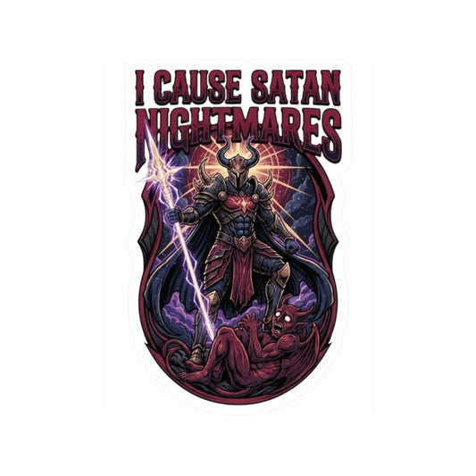 "I Cause Satan Nightmares" Sticker — Main