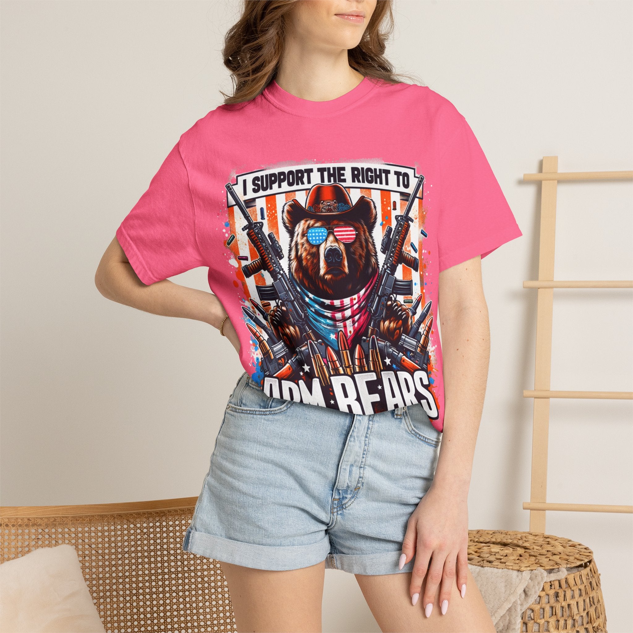 "The Right to Arm Bears" Unisex Garment-Dyed T-shirt