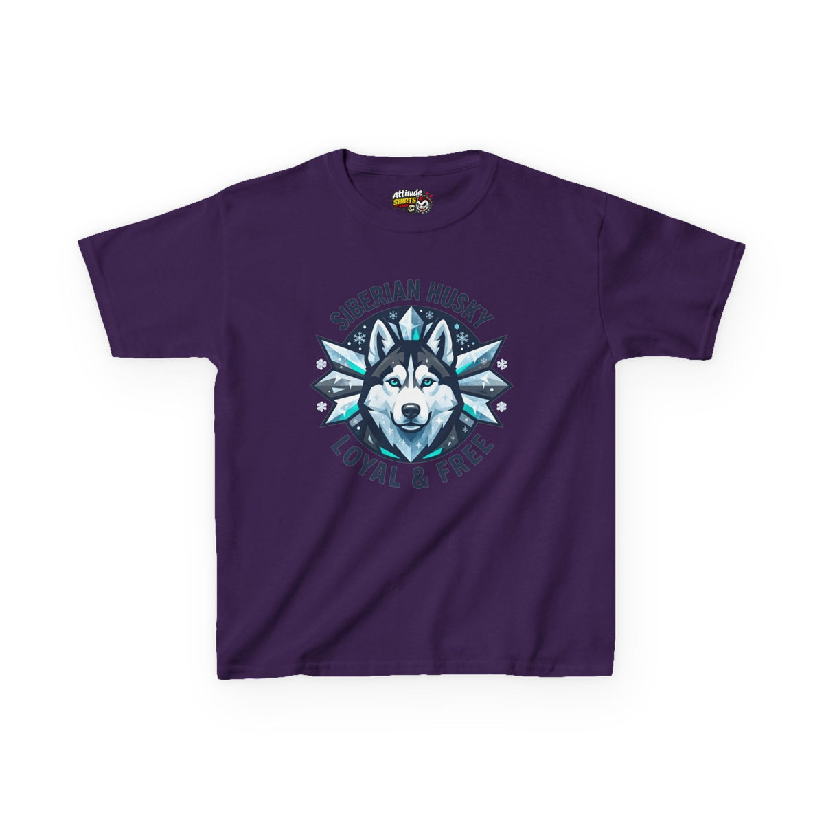 "Siberian Husky Loyal & Free" Kids Tee