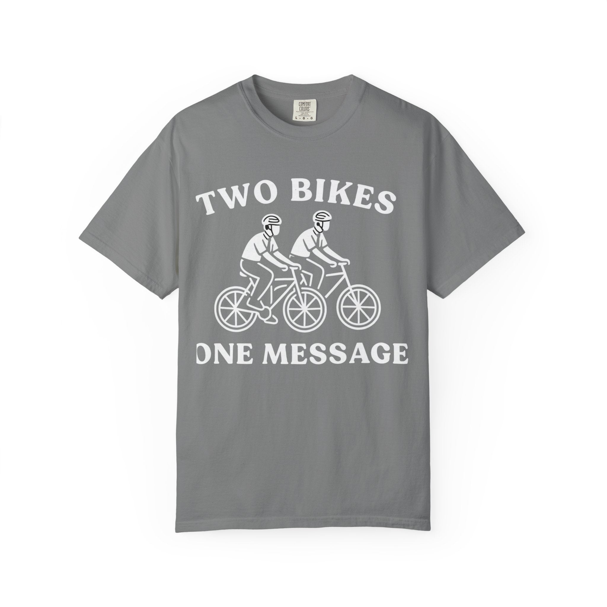 "Two Bikes, One Message" Unisex Garment-Dyed T-shirt