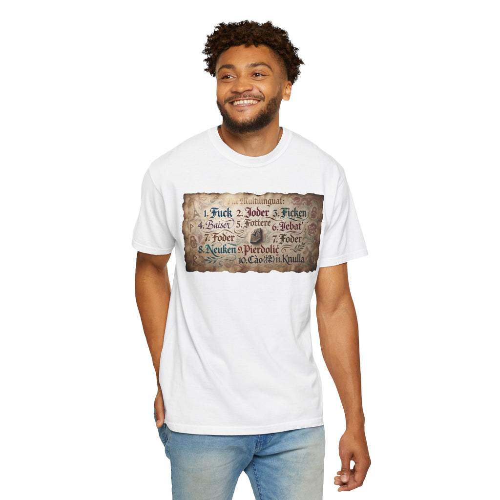 "Multilingual" Unisex Garment-Dyed Tee