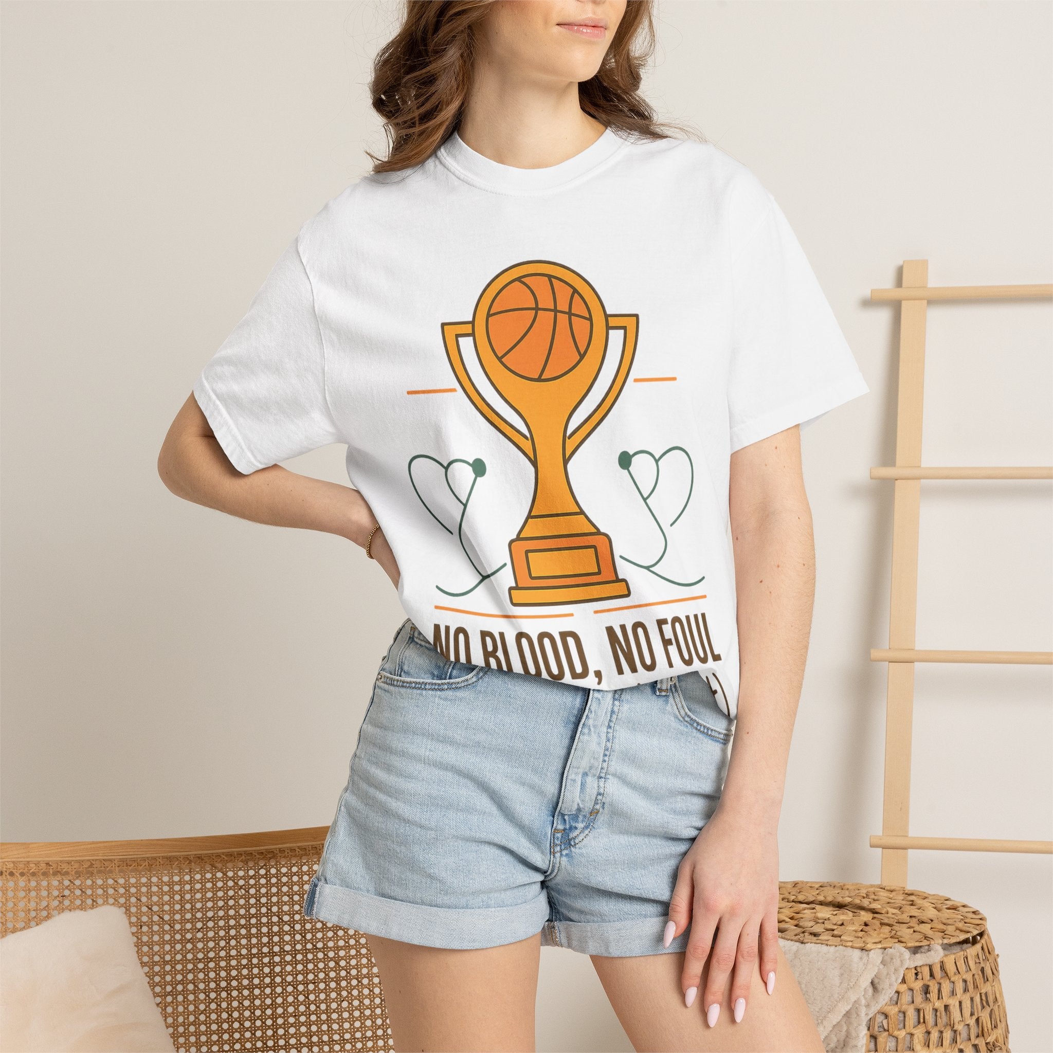 "No Blood, No Foul" Unisex Garment-Dyed T-shirt