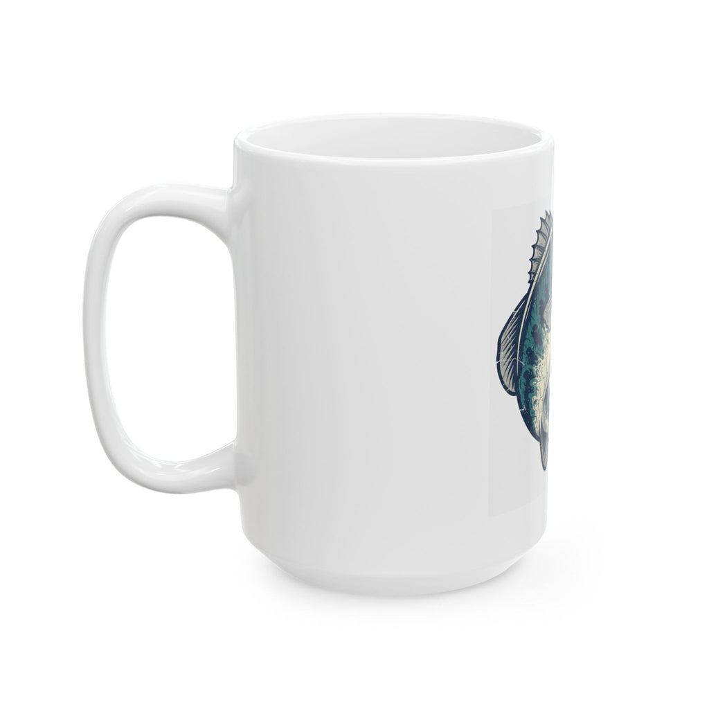 "Never Leave A Good Hole" White Ceramic Mug — Graphic