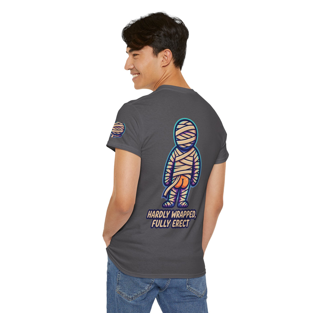 Color: Charcoal | Hardly Wrapped, Fully Erect Premium Graphic Tee