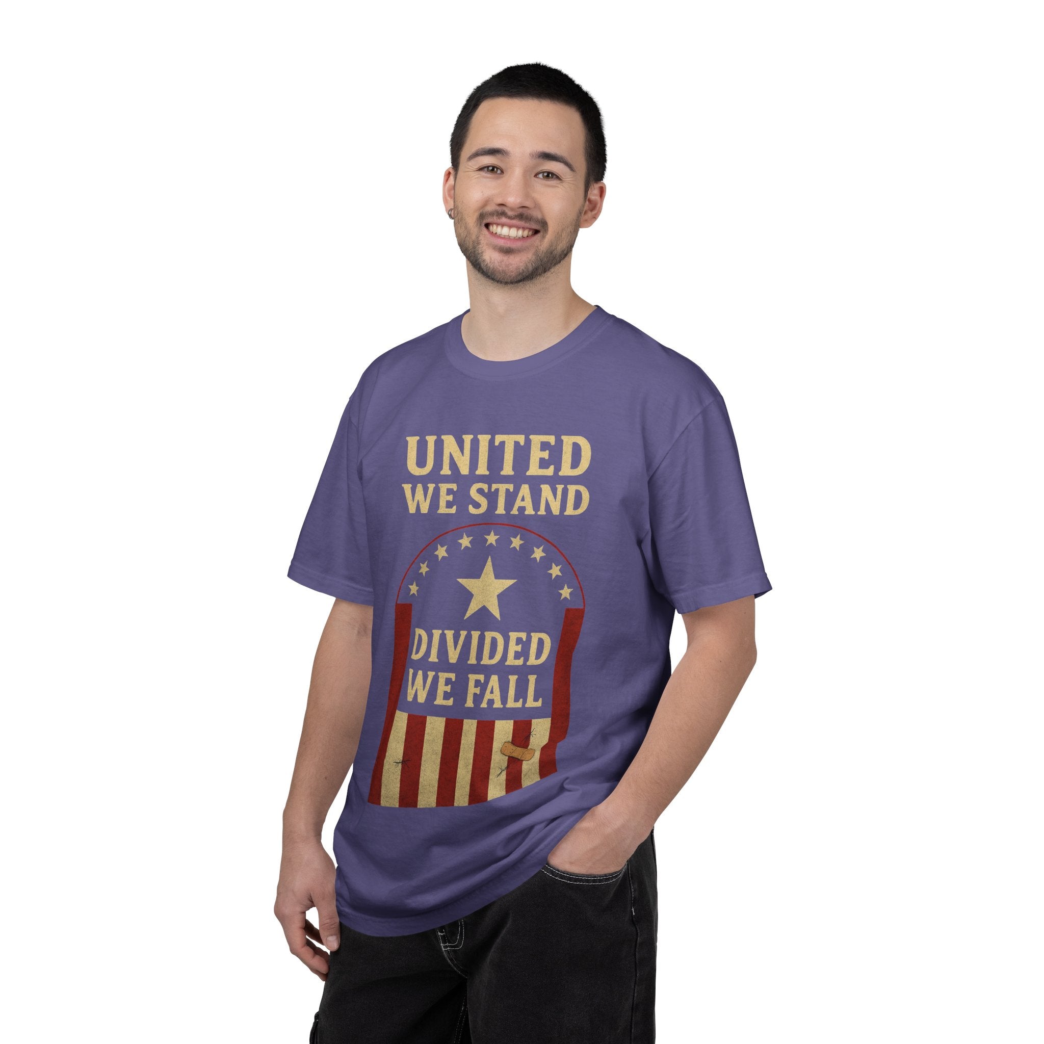 "Divided We Fall" Unisex Garment-Dyed T-shirt
