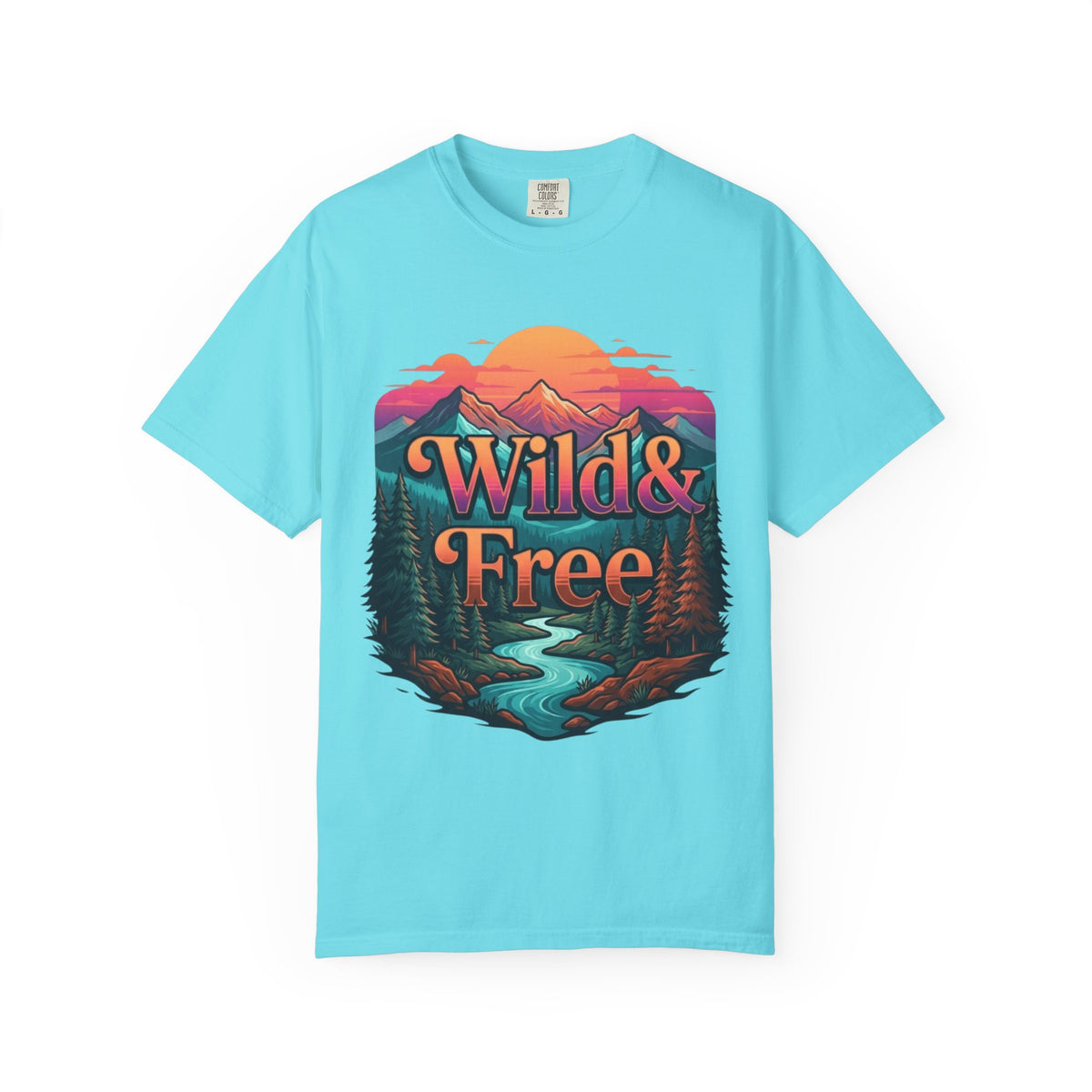 Color: Lagoon Blue | Wild & Free Unisex Garment-Dyed Tee