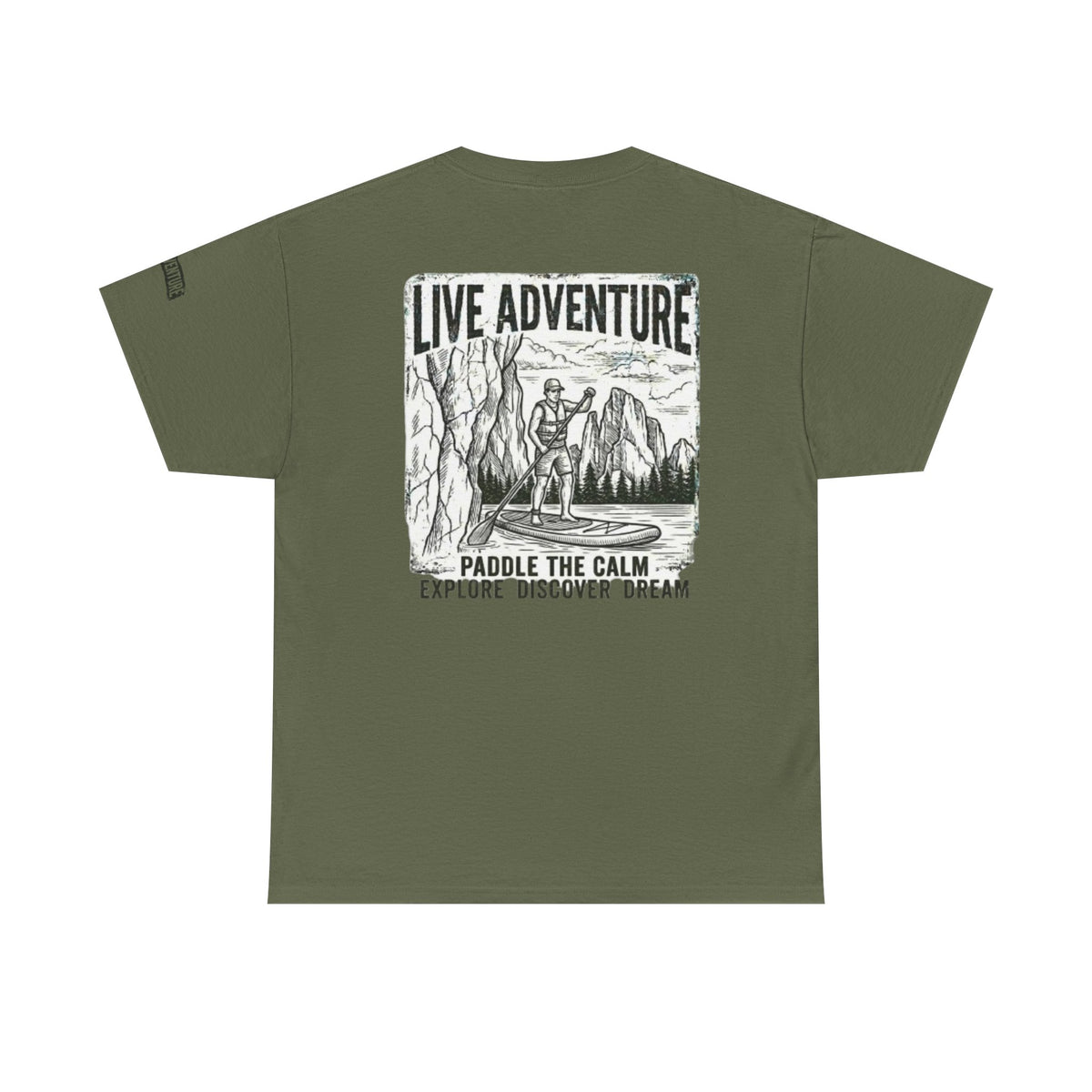 Color: Military Green | Live Adventure - Paddle Board Premium Graphic Tee