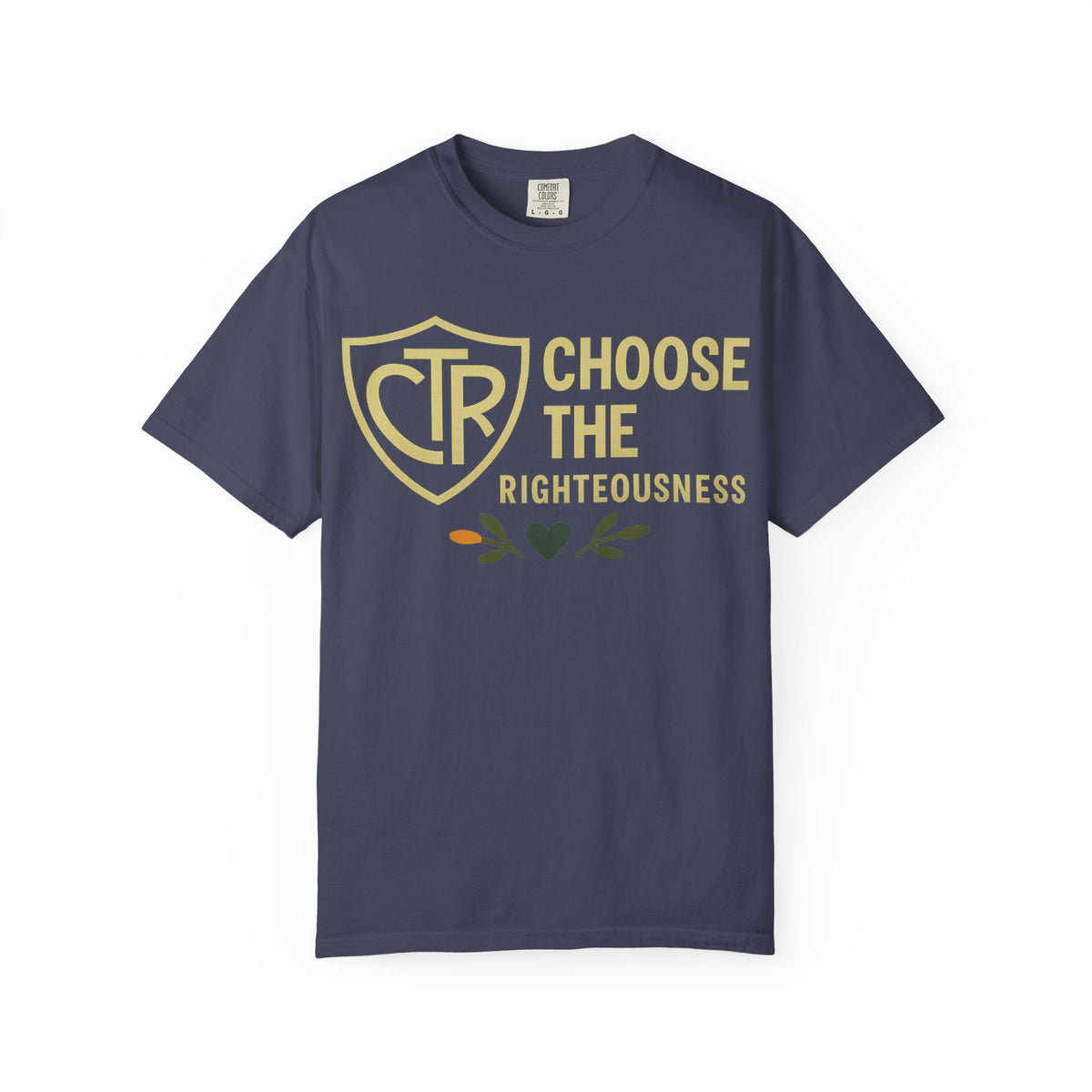 Color: Denim | CTR: Choose the Righteousness Unisex Garment-Dyed T-shirt