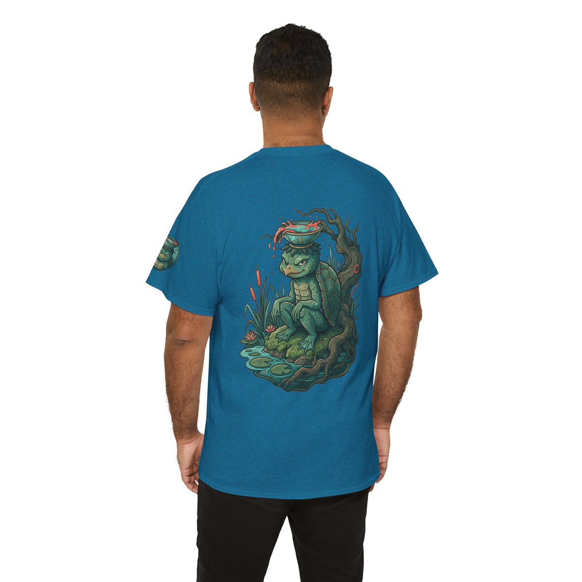 Color: Antique Sapphire | Kappa (Japanese Folklore) Premium Graphic Tee