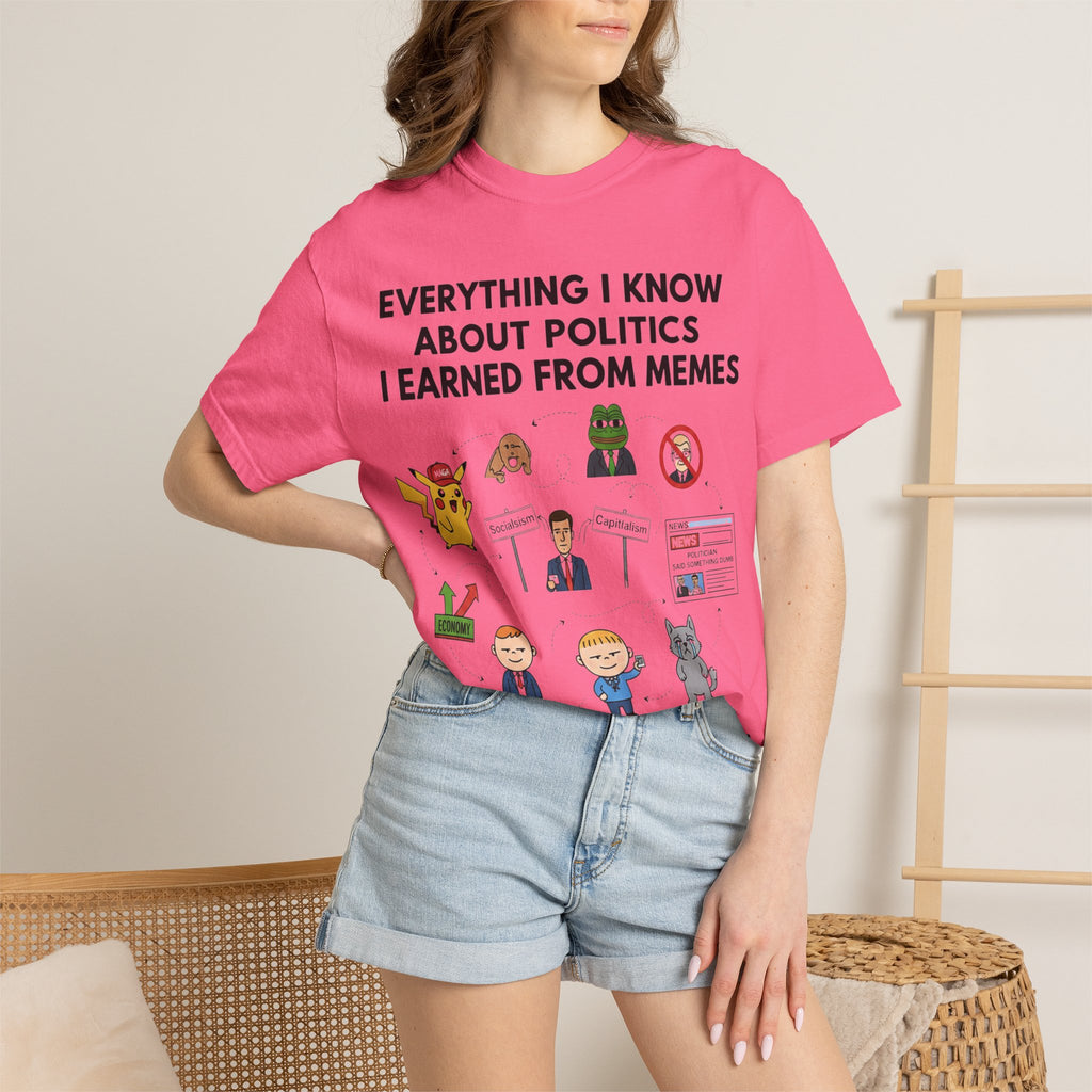 "Advanced Degrees in Memes" Unisex Garment-Dyed T-shirt