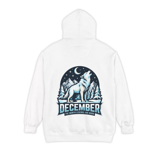 Color: White | December Legend Garment-Dyed Hoodie
