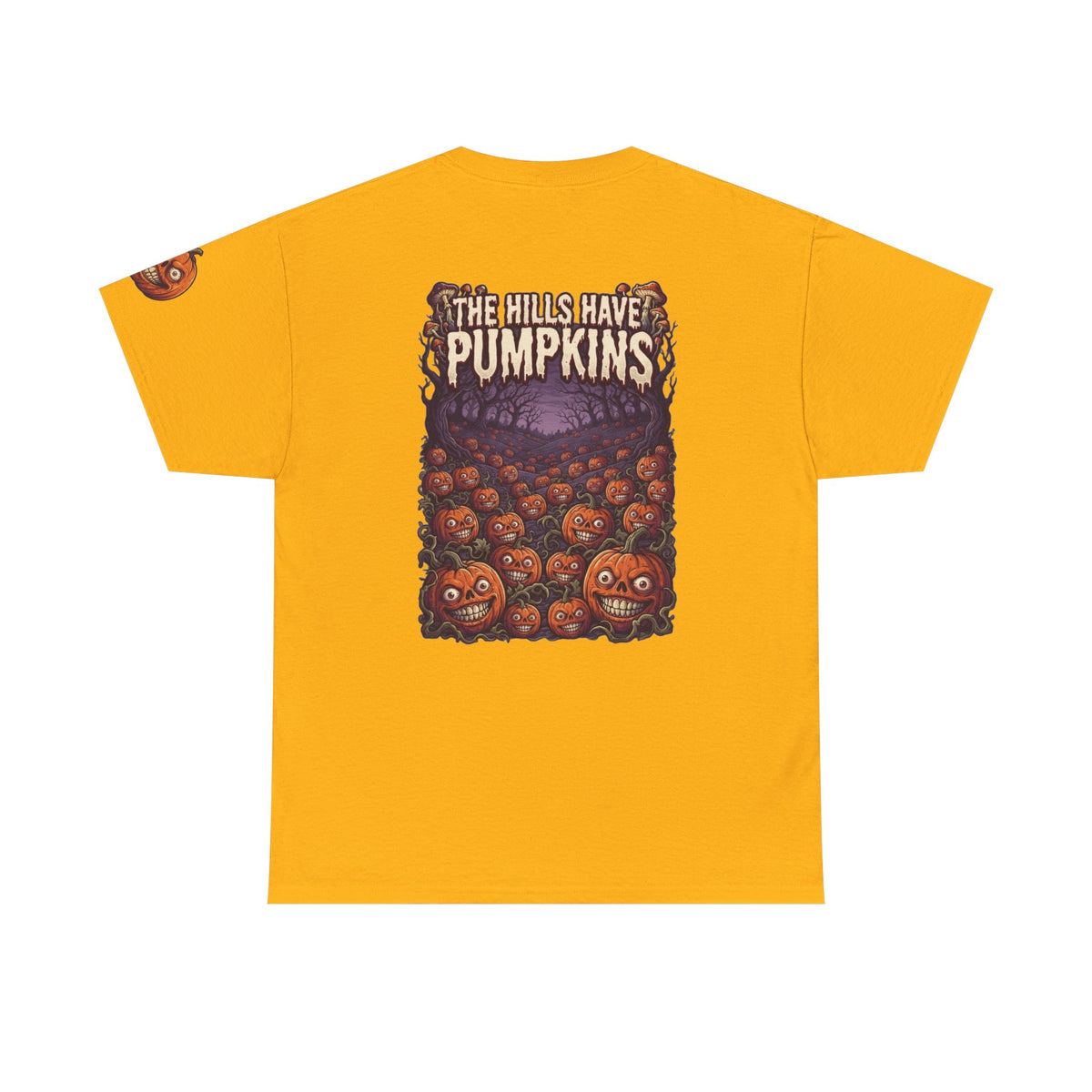 Color: Gold | The Hills Have Pumpkins Premium Graphic Tee