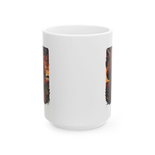 "Yowie (Australian Folklore)" White Ceramic Mug