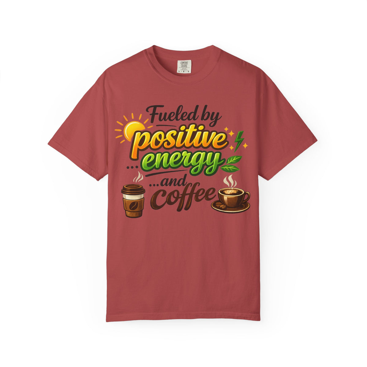 Color: Crimson | The High-Voltage Morning Routine Unisex Garment-Dyed T-shirt